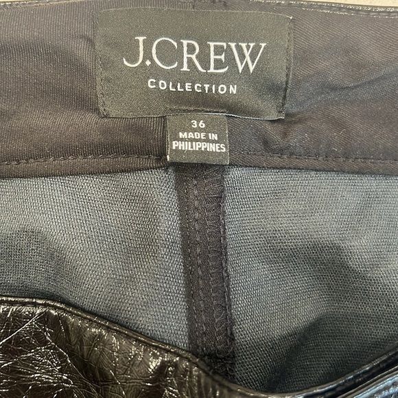 J. Crew Collection Black Faux Leather Pants Size 36/29 - Picture 4 of 5